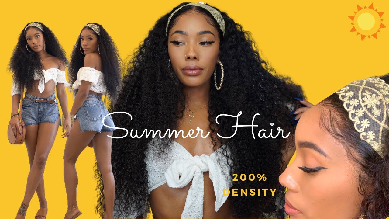 The Perfect Summer Hair! | 200% Density Curly Lace Front Wig | Unice x LovelyBryana