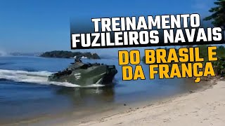 Treinamento entre Fuzileiros Navais do Brasil e da França