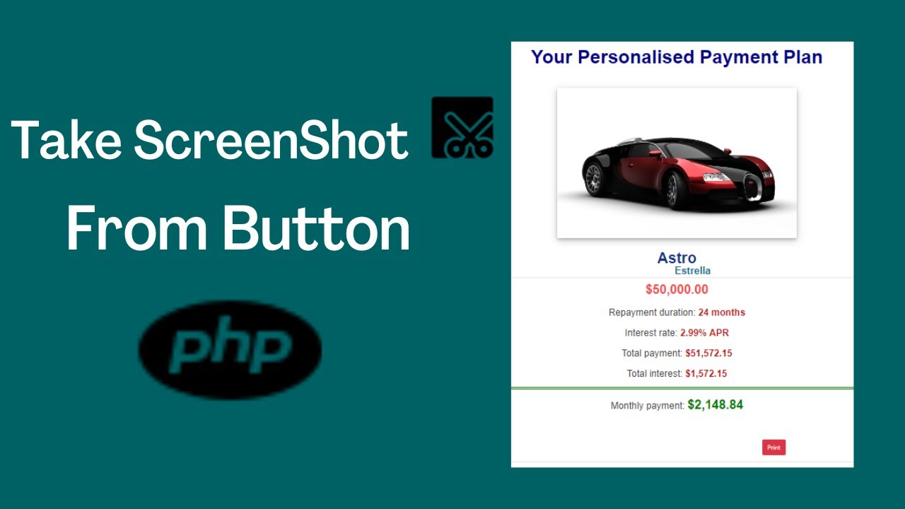 How to take Our website ScreenShoot In Php | Php | Take screenshot of ...