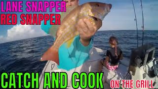 CATCH CLEAN AND COOK SNAPPER ON THE GRILL (LANE AND RED)