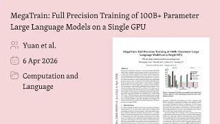 MegaTrain: Training 100B+ Parameter Models on a Single GPU