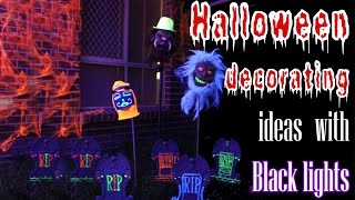 Halloween decorations with black lights