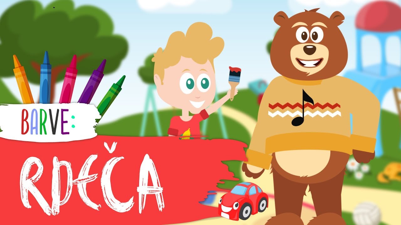 BARVE | Otroška risanka | Kaj je RDEČE barve? | Poučni videi | RDEČA ...
