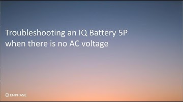 Troubleshooting an IQ Battery 5P with no AC voltage being measured