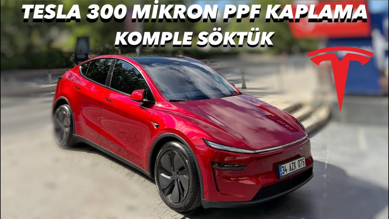 TESLA MODEL Y JUNİPER 300 MİKRON PPF KAPLATTIK