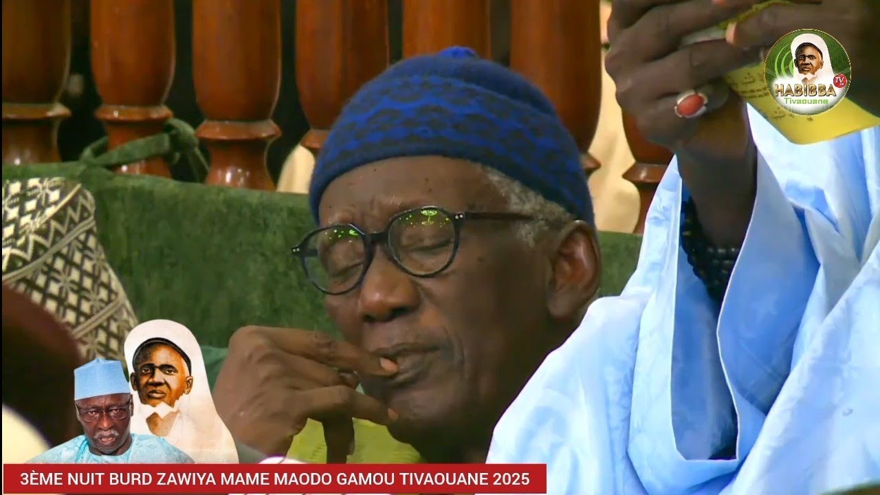 🔴REPLAY 3ÈME NUIT BURD ZAWIYA MAME MAODO GAMOU TIVAOUANE MAWLID 2025