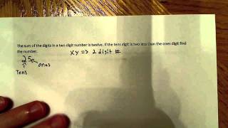 Algebra word problem digits 1
