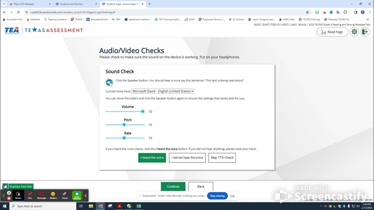 Telpas practice tests access instructions youtube