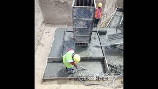 new Indus tower casting #civil work #construction #heavycivil telecom-n4m🗼🗼🗼