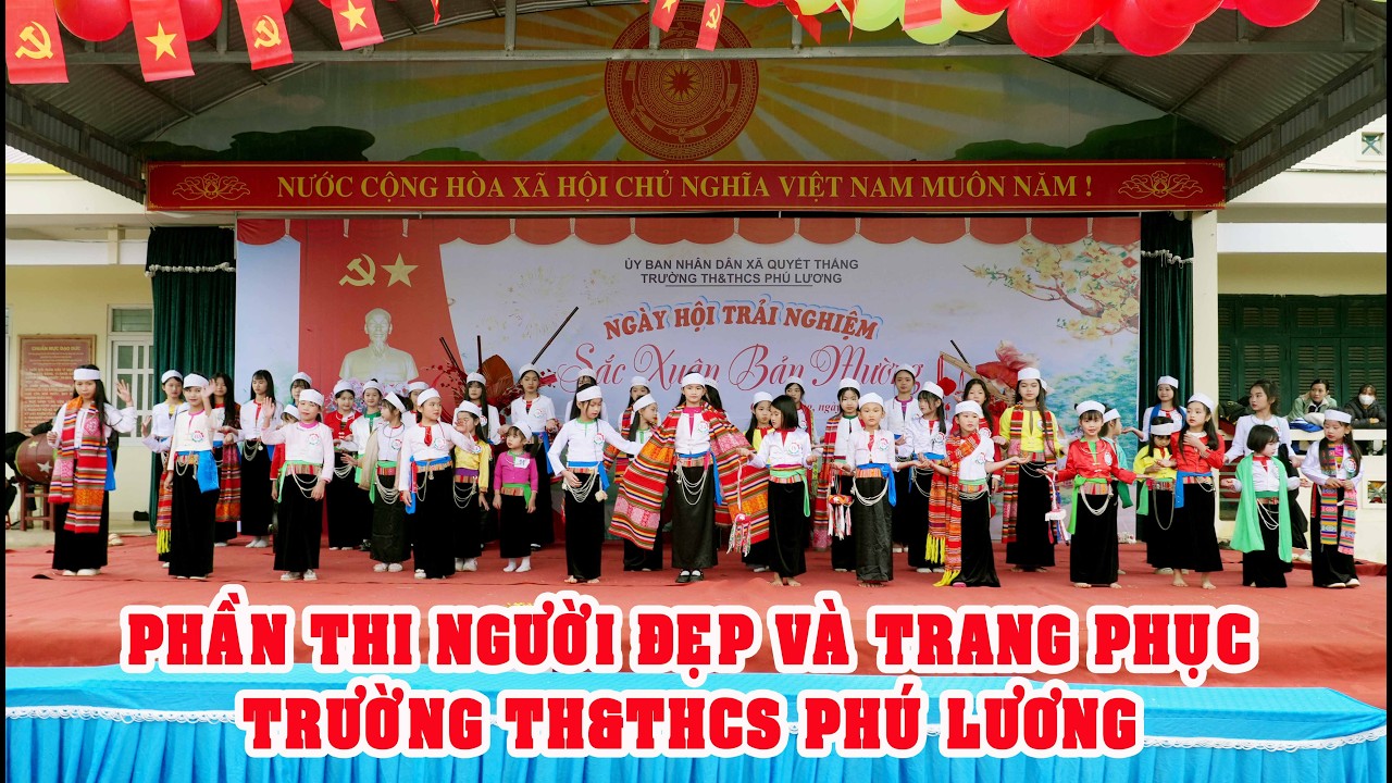 phần thi người đẹp và trang phục mường trường TH&THCS PHÚ LƯƠNG