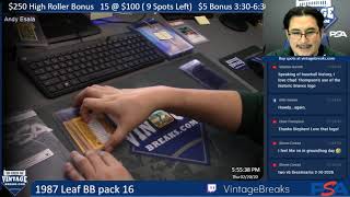 02-20-20 1987 Leaf Baseball Pack 16 Break Opening Video