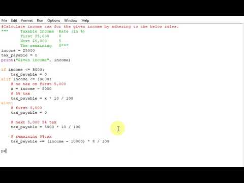 python program to  Calculate income tax for the given income