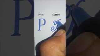 Letter "P" Typing Vs Cursive Handwriting | Calligraphy #viral # shorts # reels #calligraphy #fyp