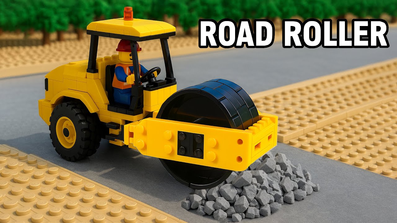 LEGO Technic Road Roller - Can It Fix the Broken Road?