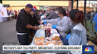 Mother's Day tea party, breakfast and clothing giveaway in Tustin by NBCLA 387 views 1 day ago 3 minutes, 24 seconds
