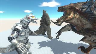 Showa Mechagodzilla team up Godzilla 2014 Beat down Mega Kaiju to rescue Super Mechagodzilla
