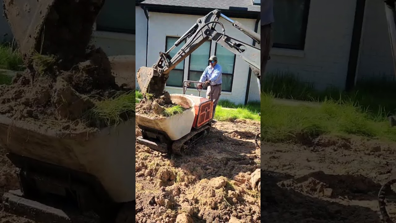 how we dig a pool with a small and limited access