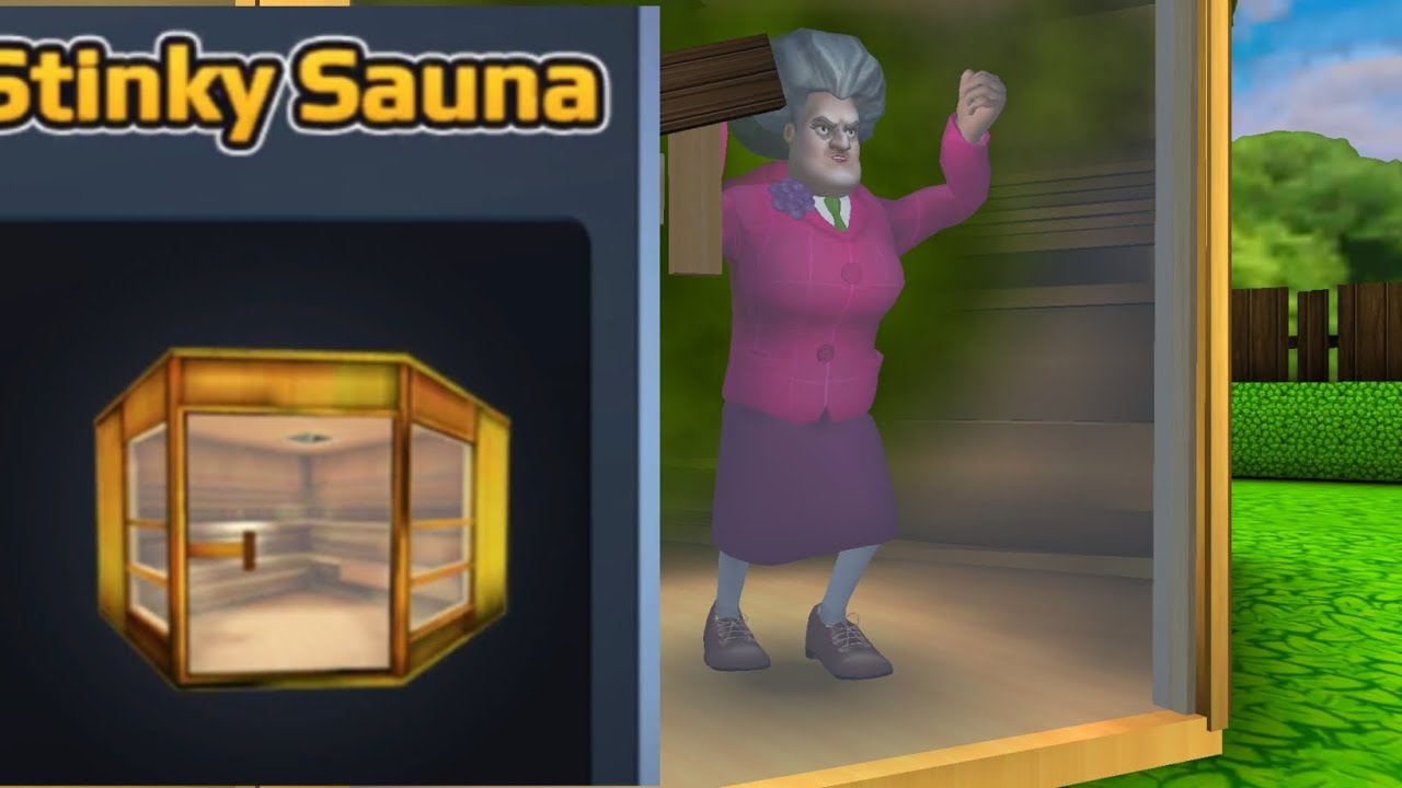 stinky sauna // scary teacher// horror teacher - YouTube