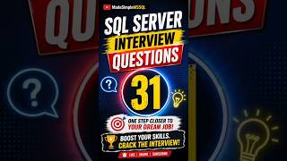 SQL Server Interview Questions | # #sql #databaseconcepts #learnsql | @MadeSimpleMSSQL