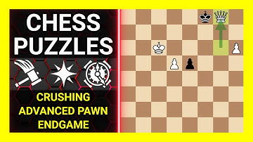 Chess Puzzles to Practice. Themes: Crushing, Advanced pawn, Endgame. Learn Chess