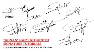 How to Sign Adnan Name|Stylish Autographs of Adnan Name|#signs #viral #youtubeshorts #video #youtube