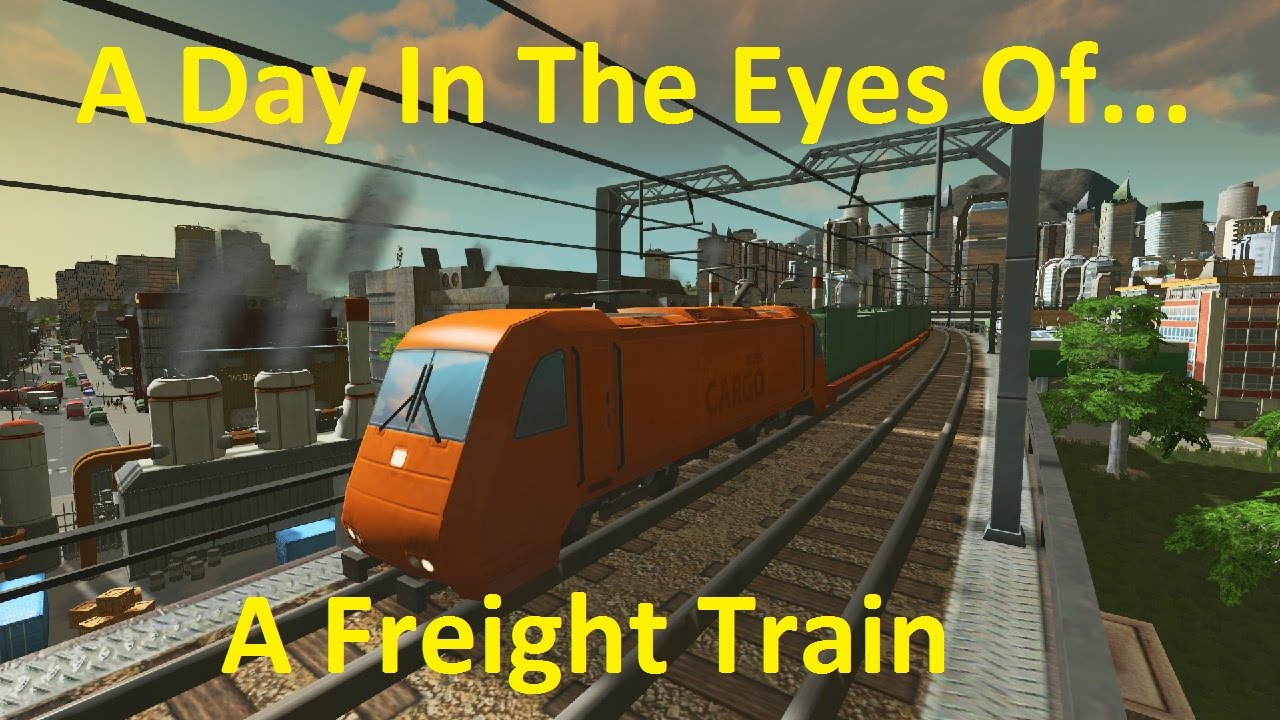 Cities Skylines ADITEO A Freight Train (First Person City Tour