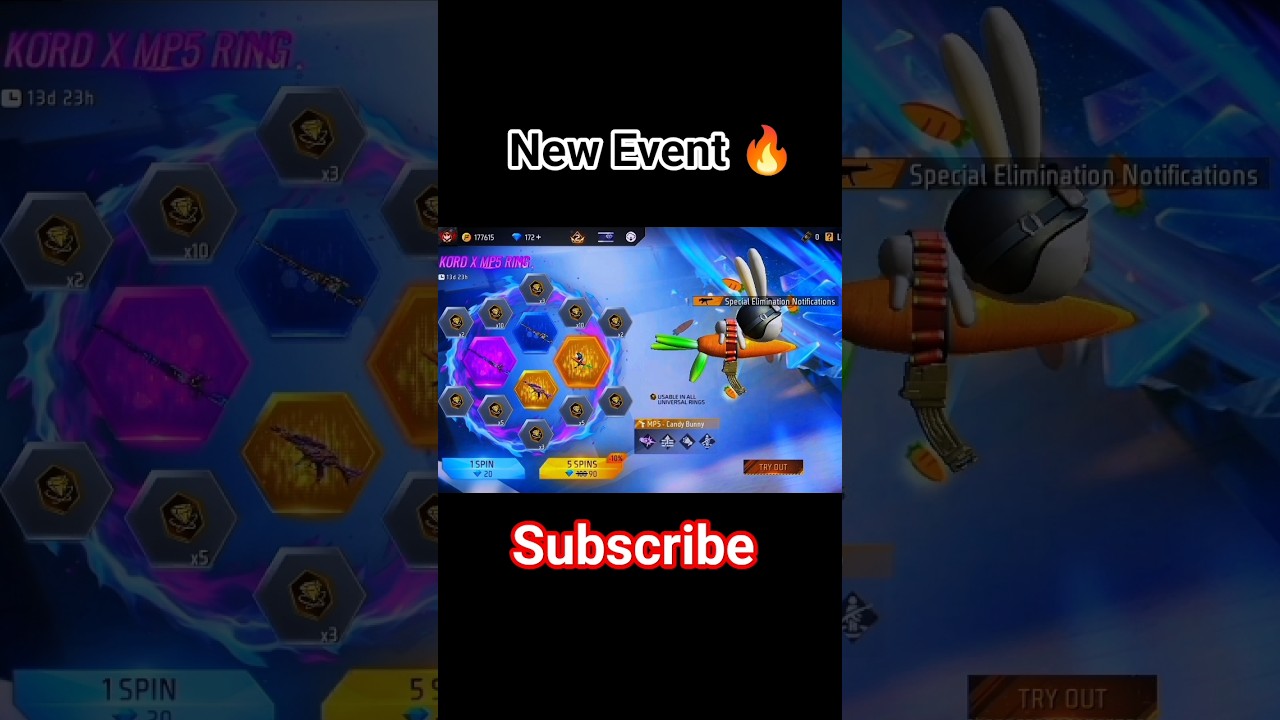 KORD X MP5 Ring Event 🔥 | New Token Wheel Spin Free Fire | Free Fire New Event | FF New Event Today