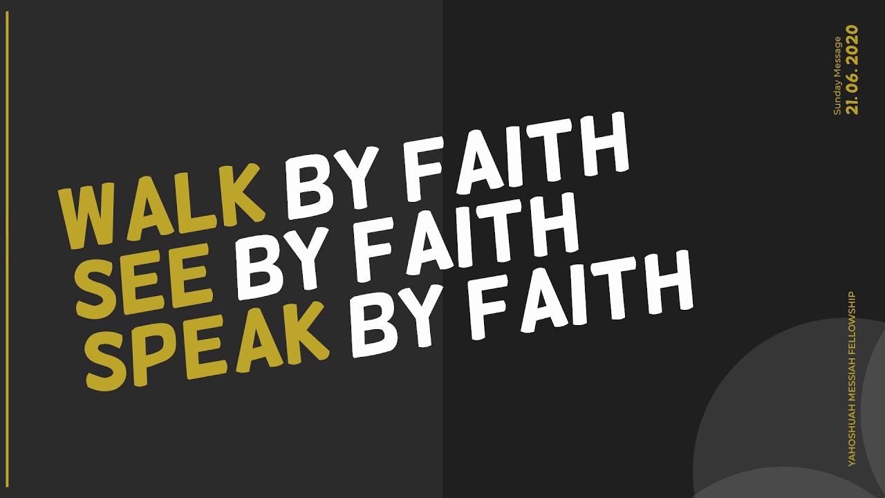 Walk by Faith, See by Faith, Speak by Faith | Hindi | Sunday Message 21-6-2020 | Bro. Walter Pandian
