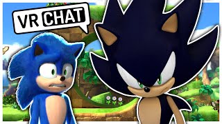 Movie Sonic Meets Dark Sonic In VR CHAT!!