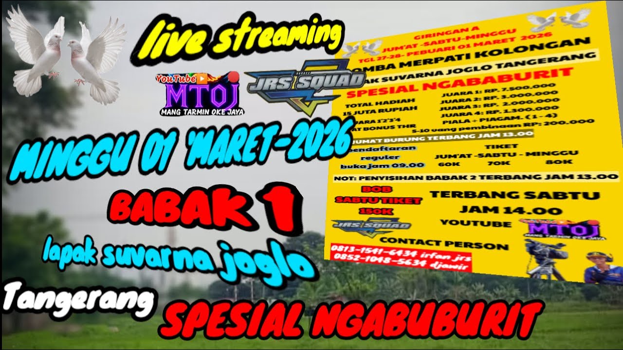 BABAK 1 MINGG 'LAPAK SUVARNA JOGLO PASAR KEMIS TANGERANG EVENT 15 JUTA RUPIAH 01- MARET 2026 nyedott