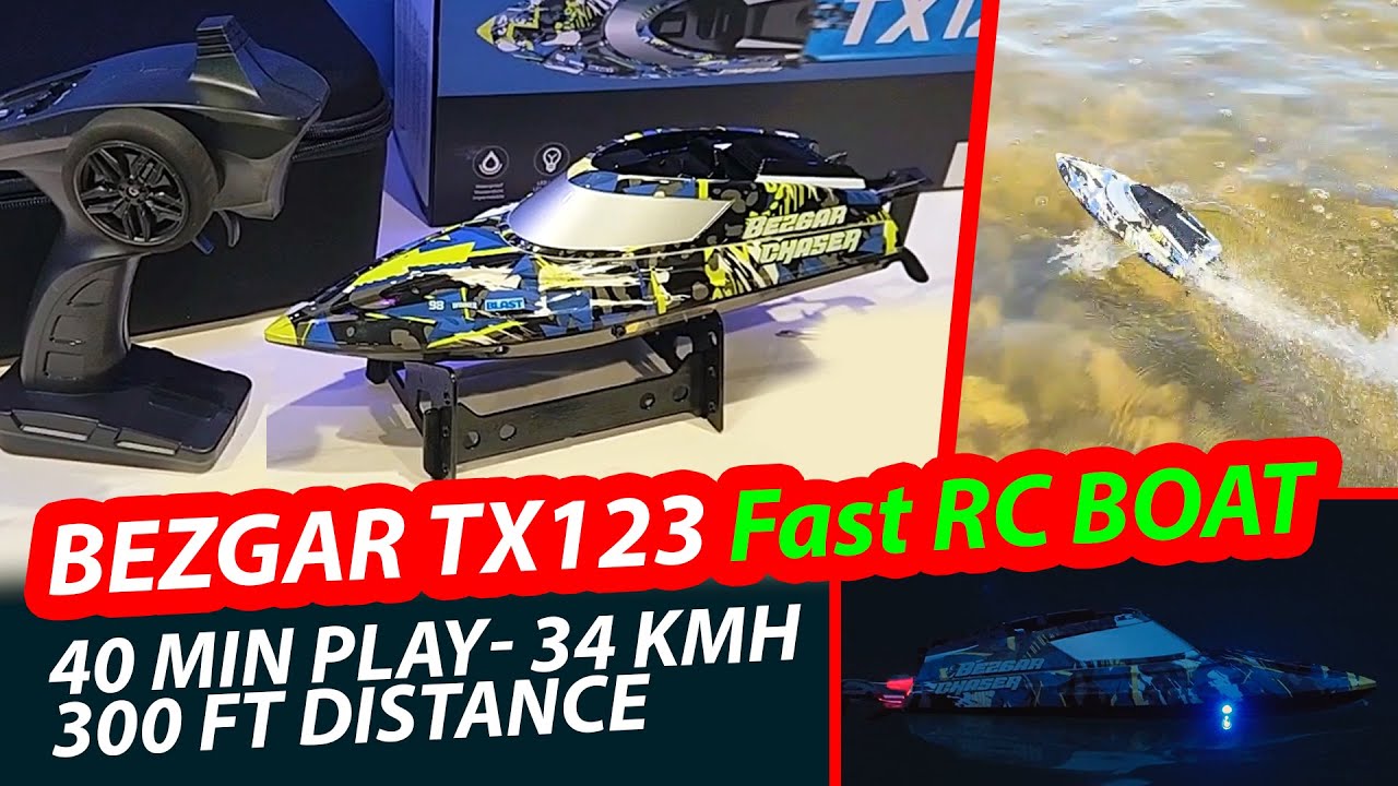 🔥 BEZGAR TX123 RC Boat: 40min FUN | 32+ KPH Secrets Exposed