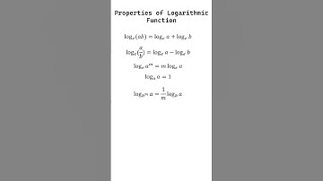 Properties of Logarithmic Function (Part 1) #jee #maths #functions #jee2024 #logarithm