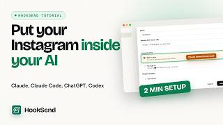 Information Connect Your Instagram to Claude, ChatGPT or Codex | HookSend MCP Setup Update