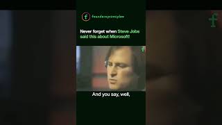 Never forget when Steve Jobs said this about Microsoft! #stevejobs #microsoft