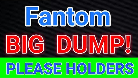 Fantom BIG DUMP! || FTM Price Prediction Update! FTM Today News and Analysis