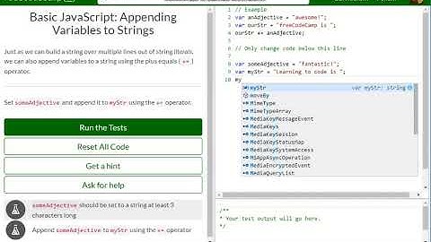 Basic JavaScript Appending Variables to Strings free code camp   Dani