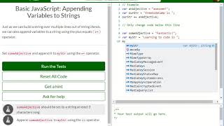 Basic JavaScript Appending Variables to Strings free code camp   Dani