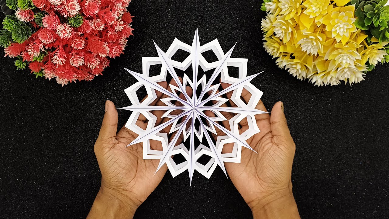 Удивительный урок по изготовлению рождественских снежинок ❄🌲 Идеи рождественских украшений своими...
