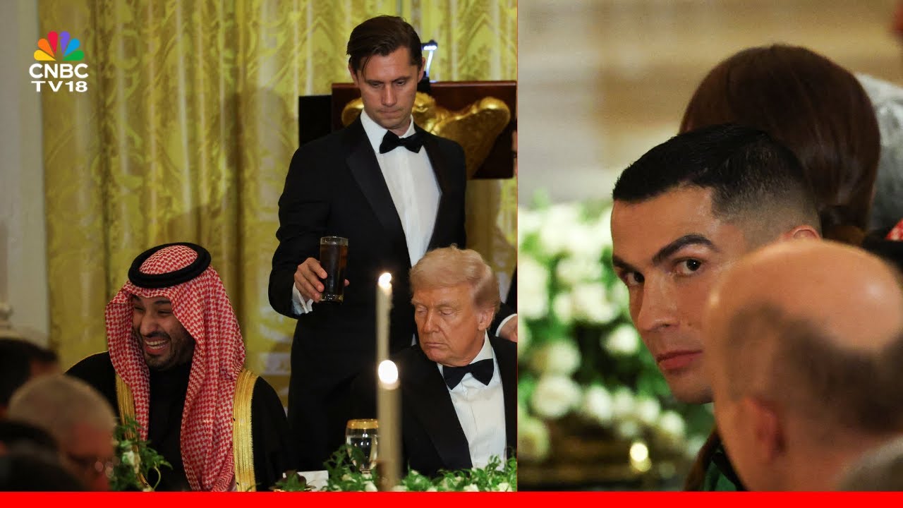 Криштиану Роналду и Илон Маск были замечены на ужине, устроенном Трампом для наследного принца Са...
