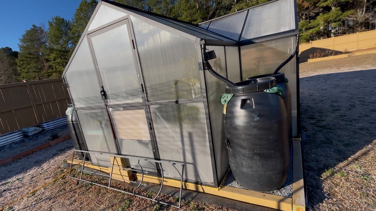 Amazon greenhouse with rain gutters for zone 8a