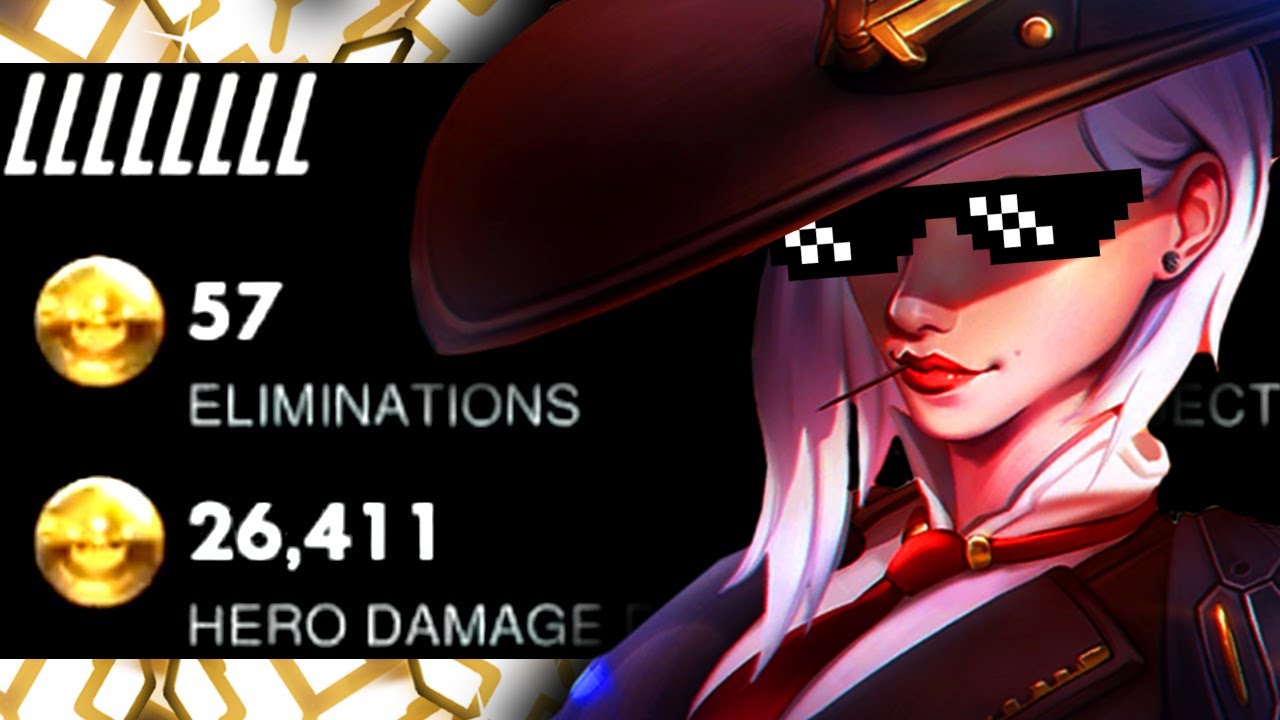 JAKE PRO ASHE GAMEPLAY! 57 ELIMS! [ OVERWATCH SEASON 25 TOP 500 ]