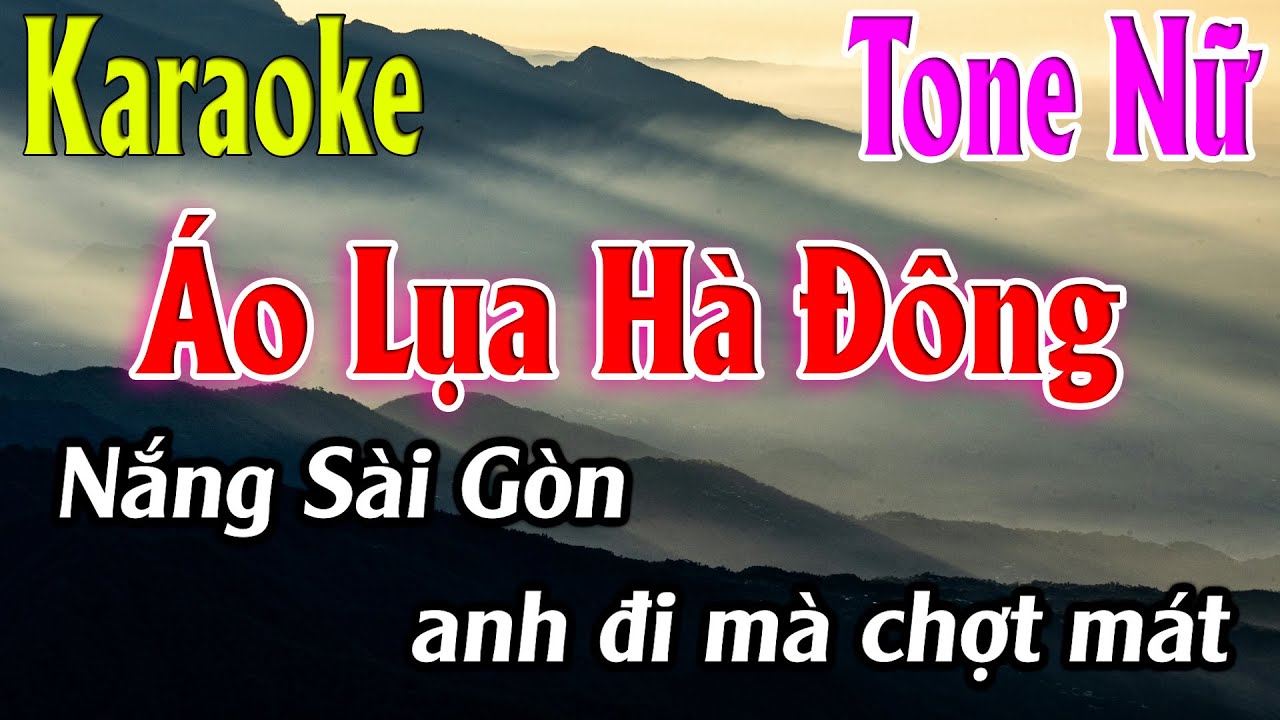 Áo Lụa Hà Đông Karaoke Tone Nữ ( Am ) Beat Mới | Karaoke Lâm Organ