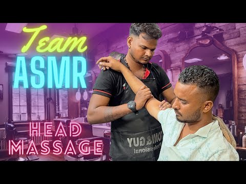 Asmr head massage by young Indian barber | Deep relaxation therapy