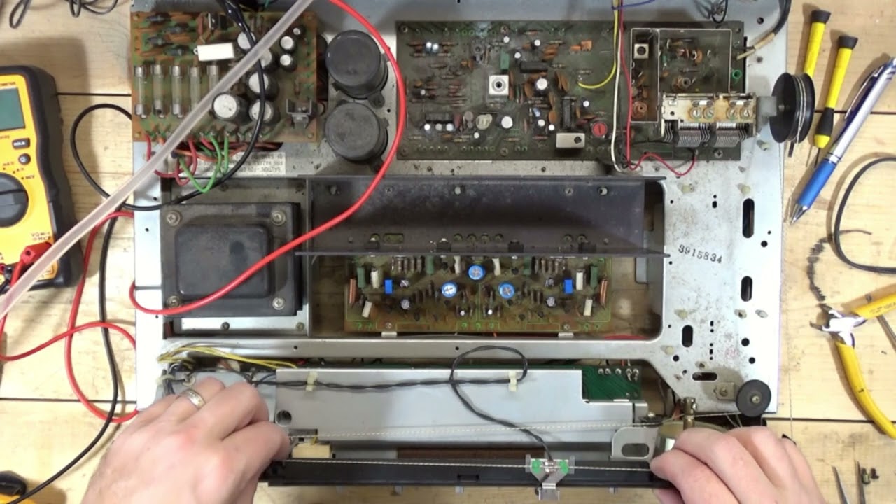 Pioneer SX 535 Stereo Receiver Repair - DC Voltage on Speaker Terminals and LED Upgrade