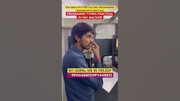 PROGRAMME TYPING PRACTICAL BY STUDENT IN VMC MACHINE #cnc #vmc #machine #shorts #education
