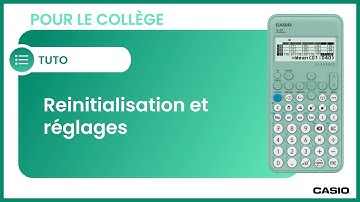 CONFIG : Réinitialisation et réglages de la calculatrice CASIO fx-92 Collège