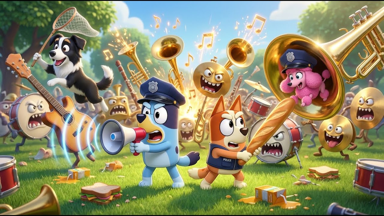 RUN! Are The Angry Instruments Attacking Bluey? | BLUEY FUNNY ANIMATION