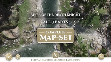 D&D | Pathfinder | River Of The Death Knight - Complete Map-Set | Animated Battle Maps | VTT
