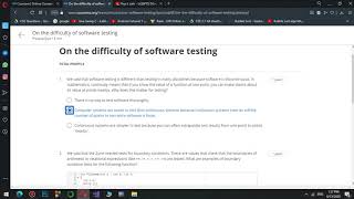 Difficulty of software testing |Introduction To Testing |Coursera | Practice Quiz Solution |Week 1