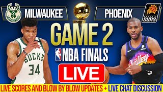 Nba Finals Game 2 Live Milwaukee Bucks Vs Phoenix Suns Finals Scores And Updates Youtube